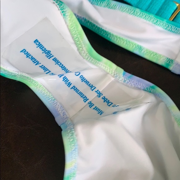 NWT TIE DIE BIKINI BOTTOMS & BLUE BIKINI TOP - Picture 3 of 11